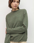 Pull Rayé Cierra Vert et Taupe All Row