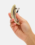 Barrette Ovale Damiers Olive Chunks