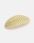 Barrette Ovale Damier Olive Chunks