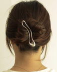 Nar'sha Silver Wave Hair Clip