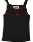 Camisole Pointelle Damson Madder Noir