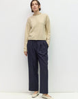 All Row Elisa Cardigan – Beige and Cream Stripes