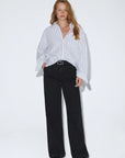 Dr Denim Rhue Black Pinstriped Jeans