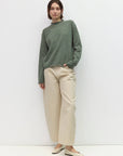 Pull Rayé Cierra Vert et Taupe All Row
