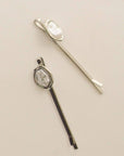 Barrettes (2) avec Perle Argent Nar'sha