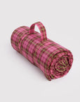 Baggu Puffy Picnic Blanket – Azalea Pink Tartan