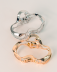 Nar'sha Silver Wave Hair Claw Clip