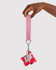 Happy Baggu Pink Keychain
