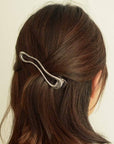 Nar'sha Silver Wave Hair Clip