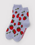 Baggu Strawberry Blossom Crew Socks