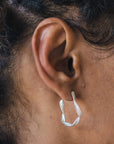 Sarah Bijoux Large Silver-Plated Hoop Earrings