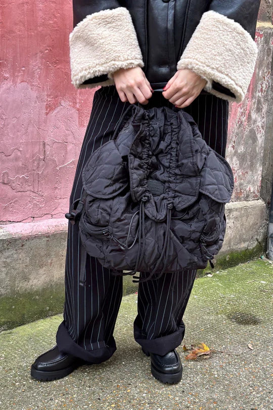 Damson Madder Ruched Backpack リュック 黒 バックパック ruched backpack – Damson Madder