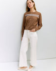 All Row Meave Brown and Blue Cardigan