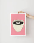 Affiche Bouquet Cygnes Espresso TOUTE