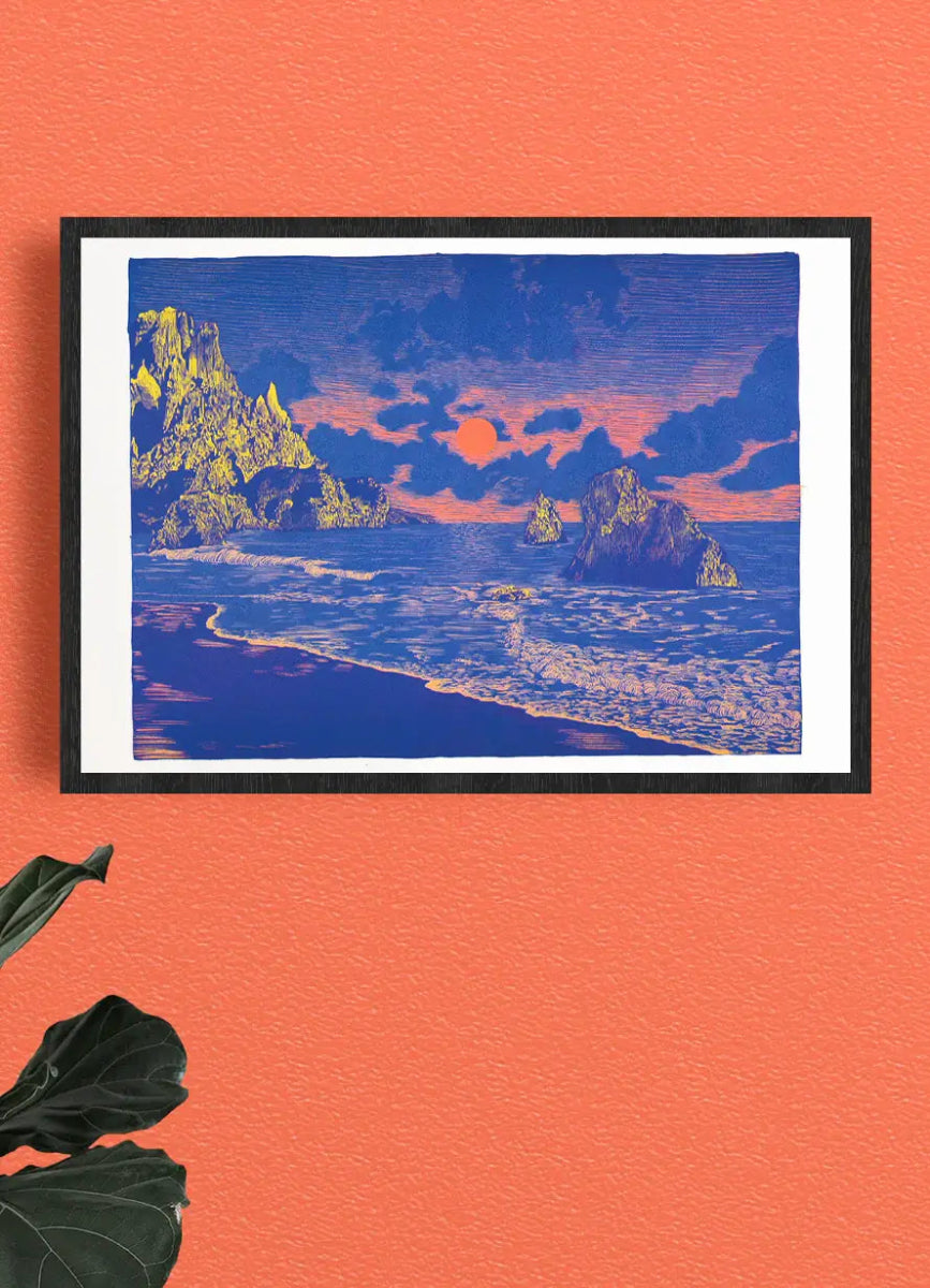 Affiche Apocalyptic sea 12 x 17po Manon Diemer Kiblind Atelier - Ex - voto
