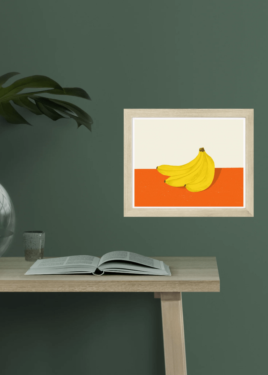 Affiche Bananes 8x10 Anne - Julie Dudemaine - Ex - voto