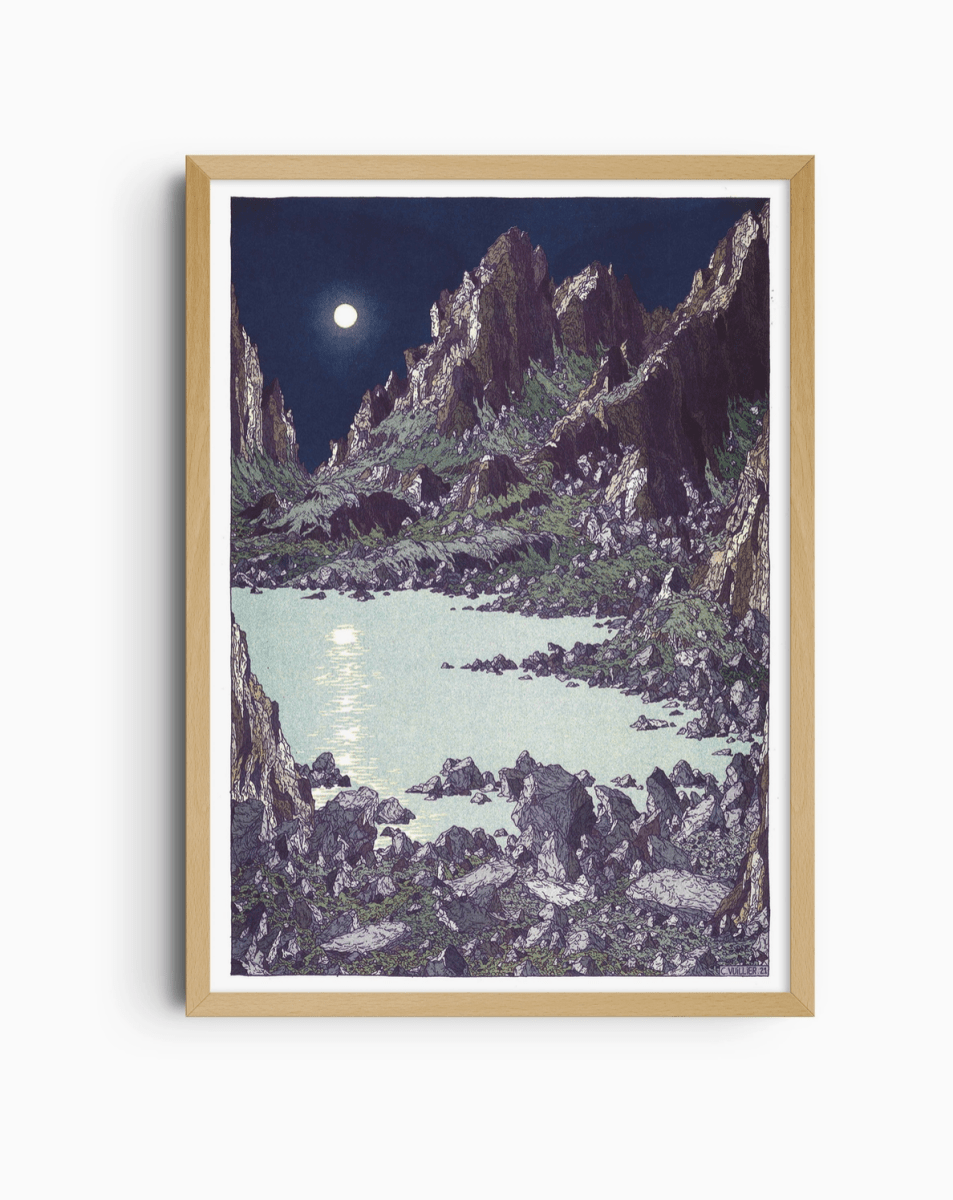 Affiche Bivouac 12 x 17po C. Vuillier Kiblind Atelier - Ex - voto