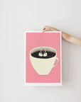 Affiche Bouquet Cygnes Espresso TOUTE - Ex-voto