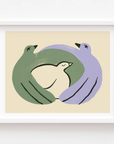 Affiche Famille d'Oiseaux Paperole 8 x 10 - Ex - voto