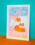 Affiche Garfield 12 x 17po Melek Zertal Kiblind Atelier - Ex - voto