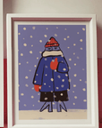 Affiche Hiver Paperole 8 x 10 - Ex - voto