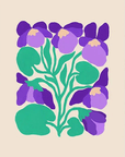 Affiche Liv Lee Blue Violets A4 12” x 8.25” - Ex - voto