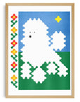 Affiche Poodle 12 x 17po J. O'donnell Kiblind Atelier - Ex - voto