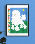 Affiche Poodle 12 x 17po J. O'donnell Kiblind Atelier - Ex - voto