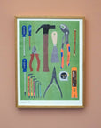 Affiche Riso Some tools from our toolbox 30x40 cm We are out of office - Ex - voto