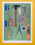 Affiche Riso Some tools from our toolbox 30x40 cm We are out of office - Ex - voto