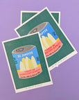 Affichette Riso Can of Esparragos 5x7 We are out of Office - Ex - voto