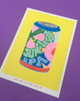 Affichette Riso Can of Jungle Soda IPA 5x7 We are out of Office - Ex - voto