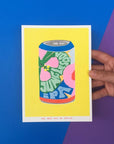 Affichette Riso Can of Jungle Soda IPA 5x7 We are out of Office - Ex - voto