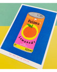 Affichette Riso Can of Paloma Limonade 5x7po We Are Out of Office - Ex - voto