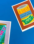 Affichette Riso Can of sweet peas 5x7 We are out of Office - Ex - voto