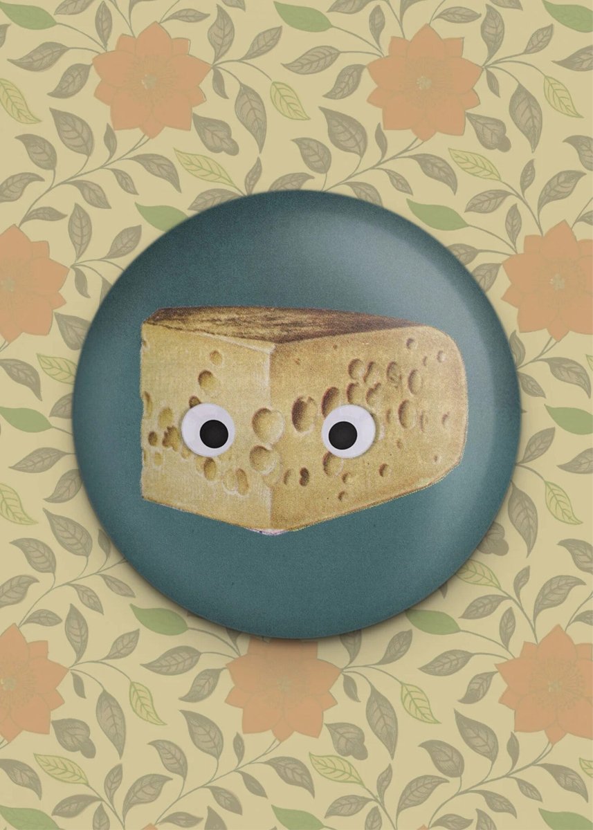 Aimant Googly Cheese Stay Home Club - Ex - voto