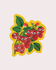 Autocollant Framboises Googly Stay Home Club - Ex - voto