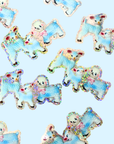 Autocollant Kitsch Lamb Family Glitter Riley Grae - Ex - voto