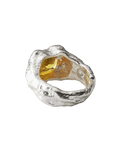 Bague Ajustable Essence Argent Citrine Adda Studio - Ex-voto