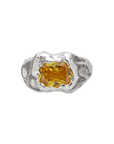 Bague Ajustable Essence Argent Citrine Adda Studio - Ex-voto