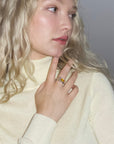 Bague Ajustable Essence Argent Citrine Adda Studio - Ex-voto