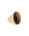 Bague Sol Twenty Compass Oeil de Tigre et Or - Ex-voto
