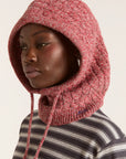 Balaclava Torsades Damson Madder Bourgogne - Ex - voto