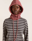 Balaclava Torsades Damson Madder Bourgogne - Ex - voto
