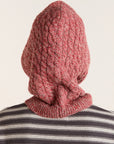 Balaclava Torsades Damson Madder Bourgogne - Ex - voto