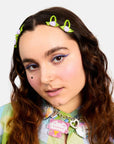 Barrette Rosette Lilas Chunks - Ex - voto