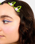 Barrette Rosette Lilas Chunks - Ex - voto