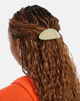 Barrette Ovale Damier Olive Chunks