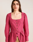 Blouse Clare Berry Business Damson Madder - Ex - voto
