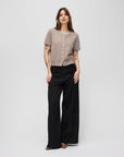 Blouse Faye Rayures Brunes, Ivoire et Bleues All Row - Ex - voto